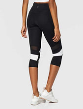 Carica l'immagine nel visualizzatore di Gallery, Marchio Amazon - AURIQUE - Capri Stripe, Leggings 46, Nero (Black/Grey Marl) - Ilgrandebazar