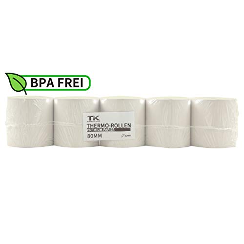 Rotoli di carta termica, rotolo termo professionali termici 5 pc 80 mm x 80... - Ilgrandebazar
