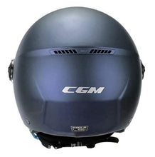Carica l&#39;immagine nel visualizzatore di Gallery, CGM Casco demi jet 107A FLORENCE MONO Blu satinato sagomata, XL