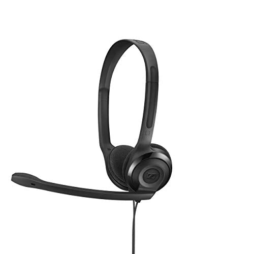 Sennheiser 5 Chat Cuffia a Filo per PC, 1 x ingresso jack 3.5 mm, Nero