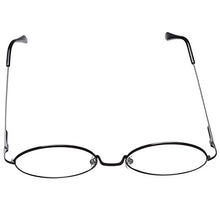Carica l&#39;immagine nel visualizzatore di Gallery, TRIXES Occhiali Tondi Unisex - con Lenti Trasparenti Stile Nero - Ilgrandebazar