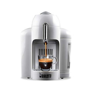 Bialetti Mini Macchina Espresso Alluminio Sistema caffè Bianco Con Capsule - Ilgrandebazar