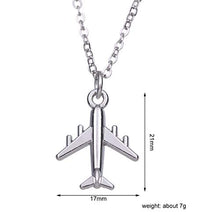 Carica l&#39;immagine nel visualizzatore di Gallery, LIKGREAT Tiny Jet Plane Airplane Ciondolo Collana per Volo Hostess Traveler - Ilgrandebazar