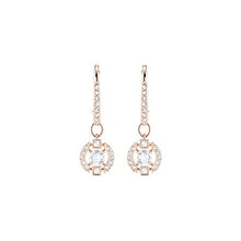 Carica l&#39;immagine nel visualizzatore di Gallery, Swarovski Orecchini Sparkling Dance Round, Cristallo Bianco, Placcati Nella... - Ilgrandebazar