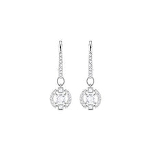 Carica l&#39;immagine nel visualizzatore di Gallery, Swarovski Orecchini A Buco Sparkling Dance Round, Cristallo Bianco, Rodiati,... - Ilgrandebazar