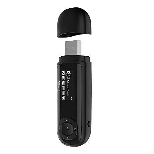 Walkercam M1 Lettore MP3 USB con radio FM, supporto per lettore musicale Nero