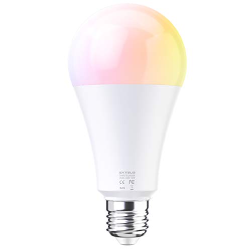 EXTSUD Lampadina Intelligente 10W E27 RGB Dimmerabile WiFi Smart E27, Bianco - Ilgrandebazar
