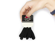 Carica l&#39;immagine nel visualizzatore di Gallery, Elastici capelli neri super resistenti e spessi, confezione ecosostenibile,...