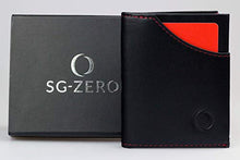 Carica l&#39;immagine nel visualizzatore di Gallery, Portafoglio nero/rosso uomo piccolo intelligente e sottile in vera Nero/Rosso