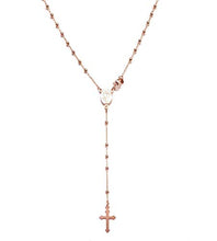 Carica l&#39;immagine nel visualizzatore di Gallery, Collana rosario in Argento 925 placcato rosa - Linea Italia gioielli Made in... - Ilgrandebazar