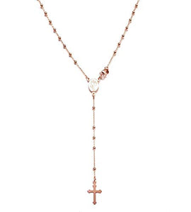 Collana rosario in Argento 925 placcato rosa - Linea Italia gioielli Made in... - Ilgrandebazar