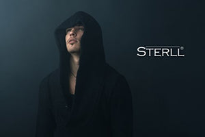 Sterling - Fermacravatta a scacchiera da uomo, in argento 925