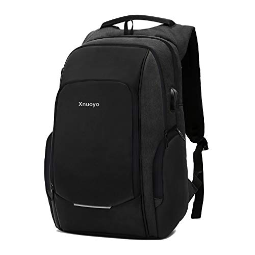 Xnuoyo Laptop Zaino Antifurto, 15,6 Pollici Resistente 15.6 inch, Nero