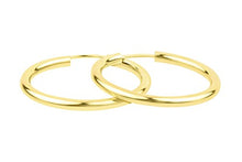 Carica l&#39;immagine nel visualizzatore di Gallery, EDELWEISS Orecchini a Cerchio di 30 mm realizzati in oro giallo 585 750 333,... - Ilgrandebazar