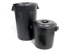 Carica l'immagine nel visualizzatore di Gallery, Stefanplast Bidone Immondizia con Coperchio, Plastica, Nero, 50 50 Litri