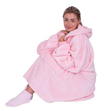 Carica l'immagine nel visualizzatore di Gallery, SNUGGY Felpa Premium Oversize col Cappuccio-Accogliente, Spessa,Calda, Rosa - Ilgrandebazar