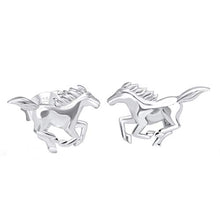 Carica l&#39;immagine nel visualizzatore di Gallery, FIVE-D orecchini a forma di cavallo Pony Galopp, in argento Sterling 925,... - Ilgrandebazar