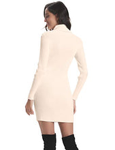 Carica l'immagine nel visualizzatore di Gallery, Aibrou Vestito Maglioni Donna Invernali Eleganti Collo Alto a S, Albicocca - Ilgrandebazar