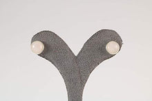 Carica l'immagine nel visualizzatore di Gallery, Orecchini a Bottone Da Donna in Argento Sterling 925 Tondo 9mm Con Gemma Di...