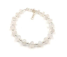 Carica l&#39;immagine nel visualizzatore di Gallery, Bracciale in Argento e Pietra di Luna, Lenticchia Scolpita 6/7 mm, Unisex,... - Ilgrandebazar