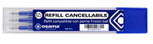 Carica l&#39;immagine nel visualizzatore di Gallery, Osama Refill Compatibile con penne Frixion ball, 3 pezzi, blu Blu - Ilgrandebazar