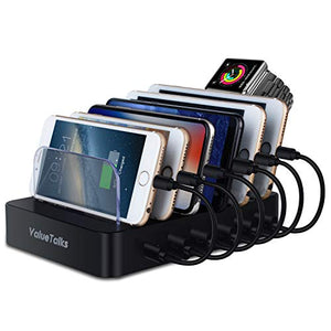 ValueTalks Stazione di Ricarica con 6 USB Porte Caricatore Base 6 - Ilgrandebazar