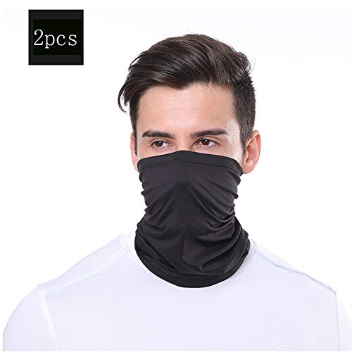 Anyeat Scaldacollo Moto Estivo Bandana Nera Fasce, Versatili Corsa Nero