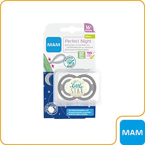 MAM Babyartikel, Succhietto "Perfect Nigh 16+t", Grigio - Ilgrandebazar