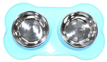 Carica l'immagine nel visualizzatore di Gallery, SHINE Alimentazione Pet Doppia Confezione in Acciaio Inossidabile con Blu - Ilgrandebazar