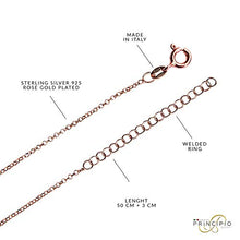 Carica l&#39;immagine nel visualizzatore di Gallery, Principio® - Collana Donna Cuore Pendente Argento 925 - Made In Oro Rosa - Ilgrandebazar