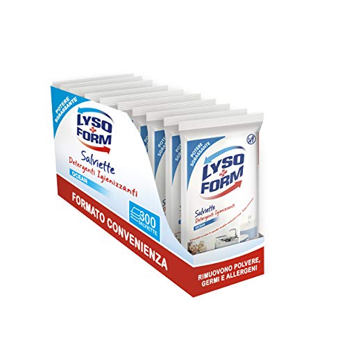Lysoform Salviette Igienizzanti per Superfici Oceano, Megapack da 10...