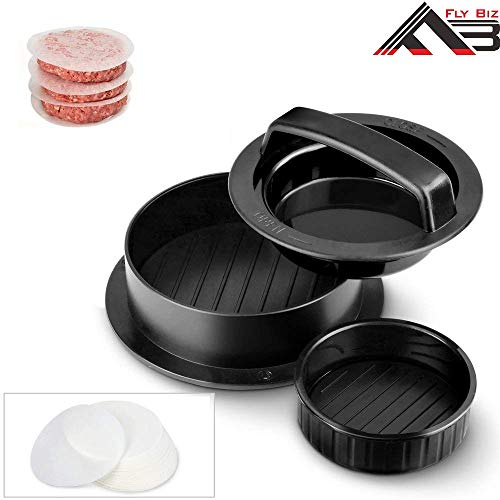 Flybiz Premium Pressa per Hamburger - Set 3 in 1 - Stampo Hamburger... - Ilgrandebazar