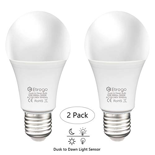 Lampadina Crepuscolare E27, Sensore di Luce Bianco Freddo 10 W,