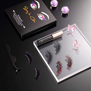 Ciglia Magnetiche con Eyeliner Magnetico Kit, 3D Finte Colorate...