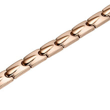 Carica l&#39;immagine nel visualizzatore di Gallery, Ebuty Donne in Acciaio Inox Magnetico Terapia Braccialetto Oro Rosa 4... - Ilgrandebazar