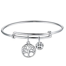Carica l&#39;immagine nel visualizzatore di Gallery, J.Endéar Argento Bracciali Donna, Braccialetto Argento, Pendenti in Zirconia... - Ilgrandebazar