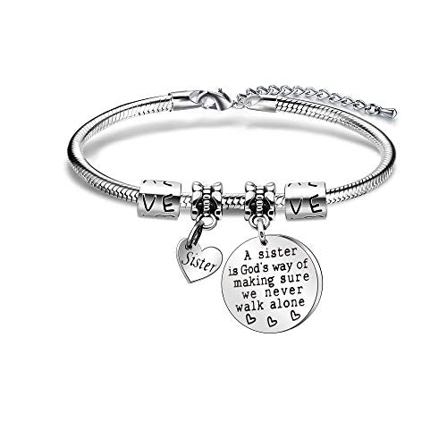 Angelra Sorella Braccialetti da Donna, Bracciale Ciondolo con Incisione... - Ilgrandebazar