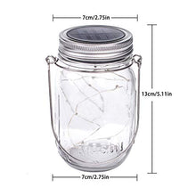 Carica l&#39;immagine nel visualizzatore di Gallery, Lampada Solare, 4 Pezzi Lampade Solari Barattolo di Vetro Illuminante 4