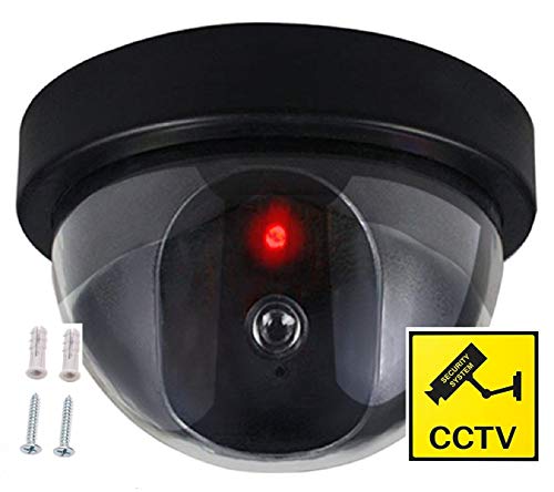 ShaniTech - Telecamera di sicurezza CCTV con LED lampeggiante per interni ed...