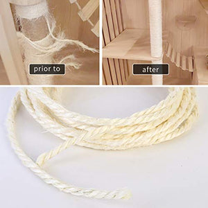 Corda in Sisal per Tiragraffi, di Naturale Riparare 6mm, 20m