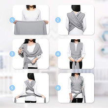 Carica l&#39;immagine nel visualizzatore di Gallery, Lictin Fascia Porta Bambino - Bebè Elastica, Baby Wrap, Grigio