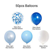 Carica l'immagine nel visualizzatore di Gallery, HiQuaty Palloncini Coriandoli Blu Royal, per Feste e Bianco...