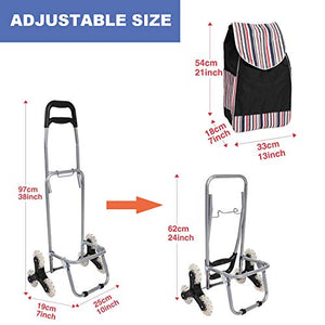 Kulzer Carrello Portaspesa 6 Ruote, 2 en 1 Spesa Pieghevole Leggero...