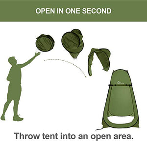 WolfWise Tenda ad Apertura Istantanea Pop-Up Campeggio Spiaggia Bagno Verde