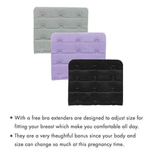 Carica l&#39;immagine nel visualizzatore di Gallery, HBselect 3 PCS Reggiseno Allattamento con Estensione Nero, Grigio, Viola