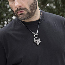 Carica l&#39;immagine nel visualizzatore di Gallery, BaviPower - Collana in pelle intrecciata con ciondolo a forma di testa di... - Ilgrandebazar