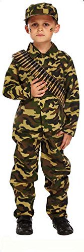 Child Army Military Camouflage Fancy Dress Costume (7-9 years) - Ilgrandebazar