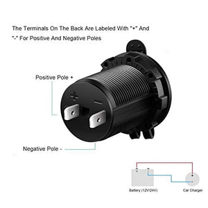 Thlevel Presa accendisigari 2x auto, presa impermeabile di...
