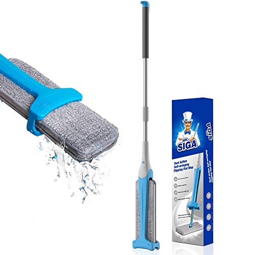 MR. SIGA Dual Action Self-Wringing Flipping Flat Mop - Wet & Dry Mopping in... - Ilgrandebazar