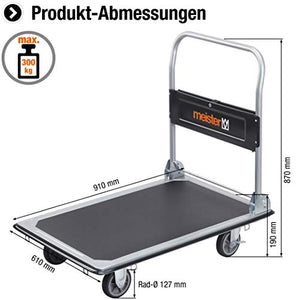Meister Carrello trasportatore, portata massima 300 kg, pieghevole - 8985540 - Ilgrandebazar